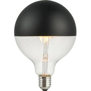 123led LED lamp E27 | Globe G125 | Kopspiegel | Zwart | 2500K | Dimbaar | 6.5W (40W)