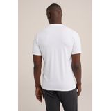 WE Fashion T-Shirt - Lichtgrijs - Katoenmix met Korte Mouwen