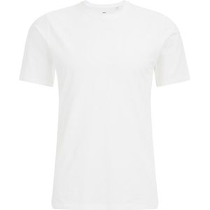 WE Fashion T-Shirt - Lichtgrijs - Katoenmix met Korte Mouwen