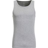 WE Fashion - Slim Fit Singlet - Lichtgrijs gemeleerd - Katoen