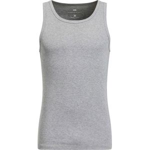 WE Fashion - Slim Fit Singlet - Lichtgrijs gemeleerd - Katoen