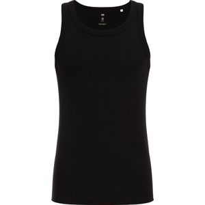 WE Fashion - Slim Fit Singlet - Zwart - Katoen