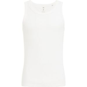 WE Fashion - Heren Slim Fit Singlet - Wit - Katoen