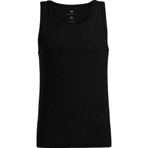 WE Fashion - Slim Fit Singlet - Zwart - Katoen