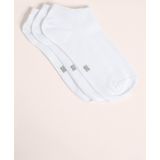 WE Fashion - Sneakersokken - Set van 3 Paar - Heren - Zwart