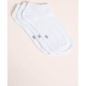 WE Fashion Sneakersokken - set van 3 Wit
