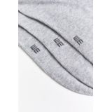 WE Fashion - Sneakersokken - Grijs Melange - Set van 3 Paar