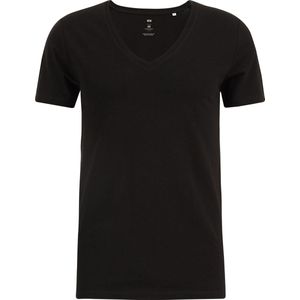 WE Fashion Heren 'deep' V-neck T-shirt van biologisch katoen