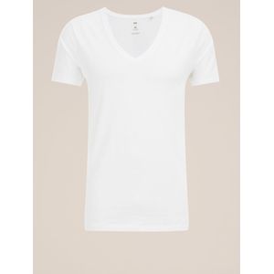 WE Fashion Heren V-neck T-shirt van Biologisch Katoen - Katoenmix