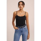 Jersey Spaghetti Top - Effen - Ronde Hals - Mouwloos