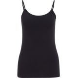 WE Fashion Spaghettitop met Biologisch Katoen Donkerblauw