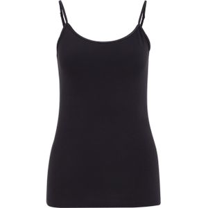 WE Fashion Spaghettitop met Biologisch Katoen Donkerblauw