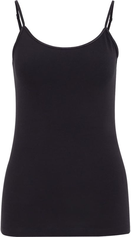 WE Fashion Spaghettitop met Biologisch Katoen Donkerblauw