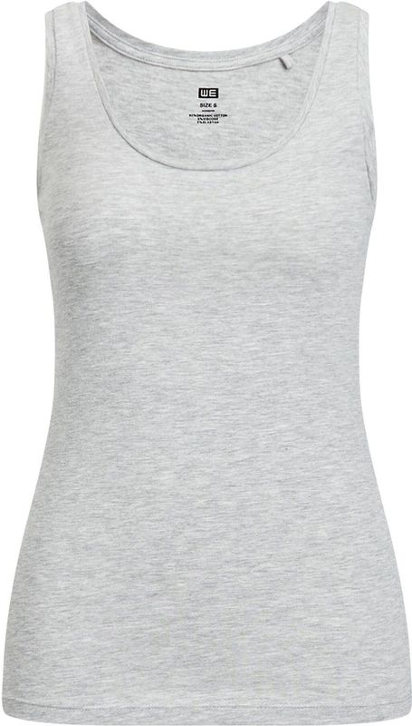 WE Fashion Singlet met Biologisch Katoen Grijs