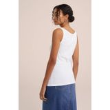 WE Fashion Singlet met Biologisch Katoen Wit