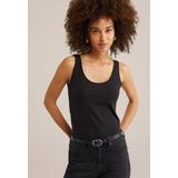 WE Fashion - Singlet - Katoenblend - Ronde Hals - Brede Schouderbanden