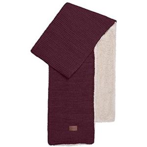 Bickley + Mitchell Gebreide herensjaal met teddyvoering 2055-02-9-78 Bourgondisch rood One Size, Bordeaux