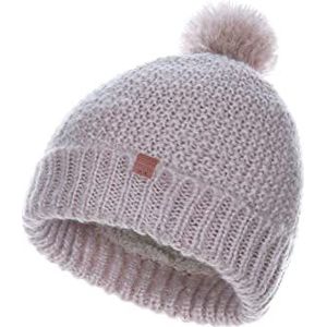 BICKLEY + MITCHELL Dames Zachte Gebreide Pom Vrouwen met Teddy Lining 2022-01-10-167 Beanie Hoed, LT Roze Twist, One Size