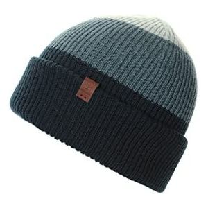 BICKLEY + MITCHELL Boy's Color Block Turncuff Boys 3019-01-12-33-3/6 Beanie Hoed, Navy, leeftijd 3-6, marineblauw, 3-6 jaar, Navy Blauw