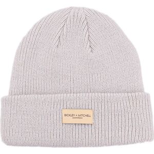 BICKLEY + MITCHELL Dames Color Popping Rib Beanie Hat, LT GREY MELEE, Eén maat
