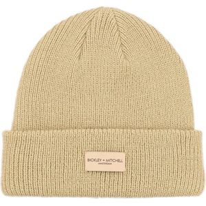 BICKLEY + MITCHELL Dames Color Popping Rib Beanie Hat, zand, Eén maat