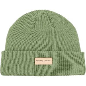 BICKLEY + MITCHELL Dames Color Popping Rib Beanie Hat, olijfgroen, Eén maat