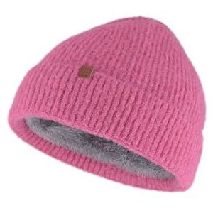 BICKLEY + MITCHELL Dames Soft Rib Lined Beanie Hat, roze (candy pink), Eén maat