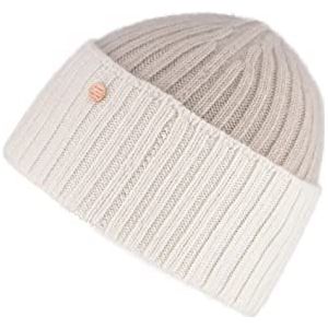 BICKLEY + MITCHELL Soft Cashmere Chunky Rib Beanie 2175-01-13-11, Offwhite/sand, Eén maat