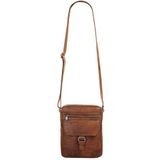 Spikes & Sparrow Medium Crossbodytas / Schoudertas Heren - Leer - Nebraska - Cognac