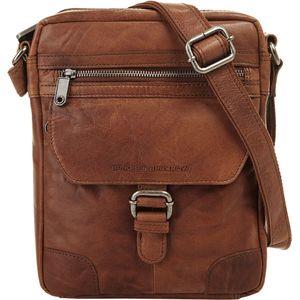 Spikes & Sparrow Medium Crossbodytas / Schoudertas Heren - Leer - Nebraska - Cognac