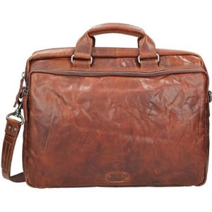 Spikes & Sparrow Laptoptas Bronco Leer - cognac