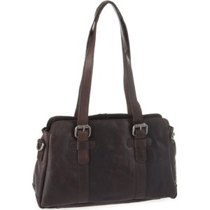 Spikes & Sparrow Medium  Schoudertas / Crossbody Tas  Dames -  Leer - Bronco  -  Bruin
