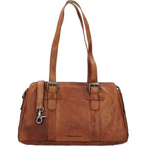 Spikes & Sparrow Medium Schoudertas / Crossbodytas Dames - Leer - Oklahoma - Cognac