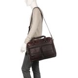 Spikes & Sparrow Bronco Heren Business Tas dark brown