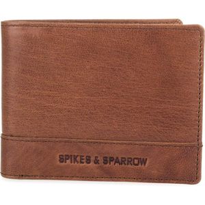 Spikes & Sparrow James Leren Billfold - RFID - 12 pasjes - Brandy