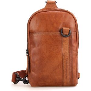 Spikes & Sparrow Kleine Crossbodytas / Schoudertas Leer - Miami - Cognac