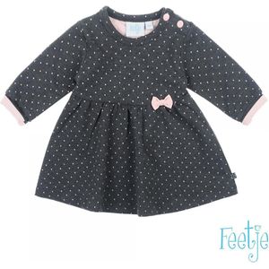 Feetje Antraciet melange Jurk AOP - Dots 51400315