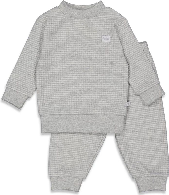 Feetje - Wafel Pyjama - Grijs Melee