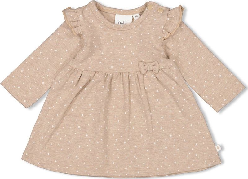 Feetje - The Magic is in You Jurk - Taupe Melange - Zacht Materiaal