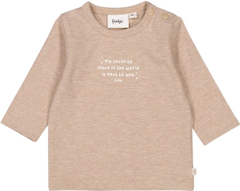 Feetje Longsleeve Taupe melange - The Magic is in You