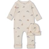 Feetje geschenkset boxpak + muts met all over print offwhite