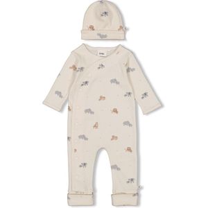 Feetje geschenkset boxpak + muts met all over print offwhite