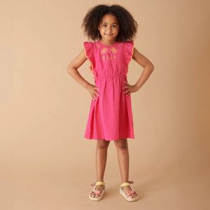 Jubel meisjes jurk - Fuchsia