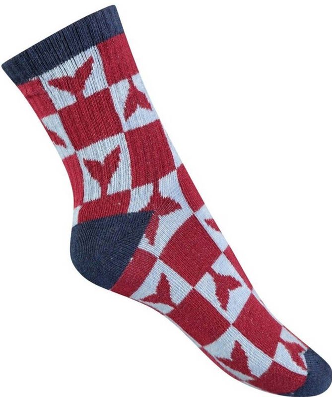 Sturdy - Werksokken - Donkerrood/Lichtblauw