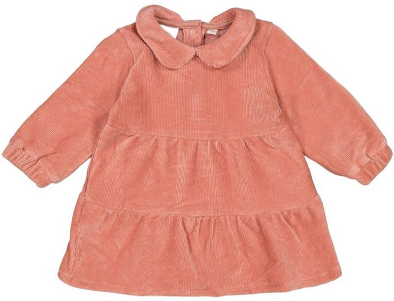 Feetje - Woodland Bloom - Jurk - Zachte Velours Ribstof - Lange Mouwen