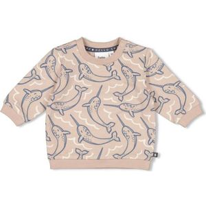 Feetje - Sweater - Narwal-design - Zacht Katoen - Met Drukknoopjes