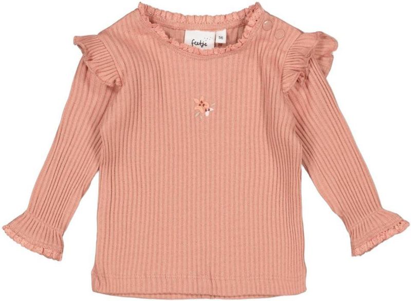 Feetje - Longsleeve - 100% Katoen Rib Ajour - Met Drukknoopsluiting