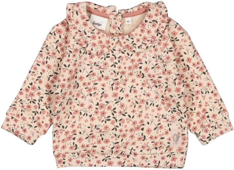 Feetje - Woodland Bloom - Sweater - Zacht Katoen en Polyester - Met Ruches en Drukknoopsluiting