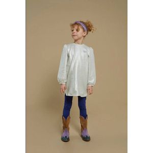 Jubel - Korte Jurk - Zilver - Lange Mouwen - Ronde Hals