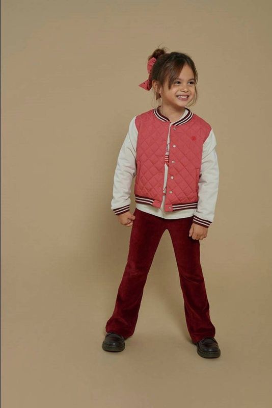 Jubel - Queen Of Hearts - Bomber Vest - Roze/Wit/Donkerrood